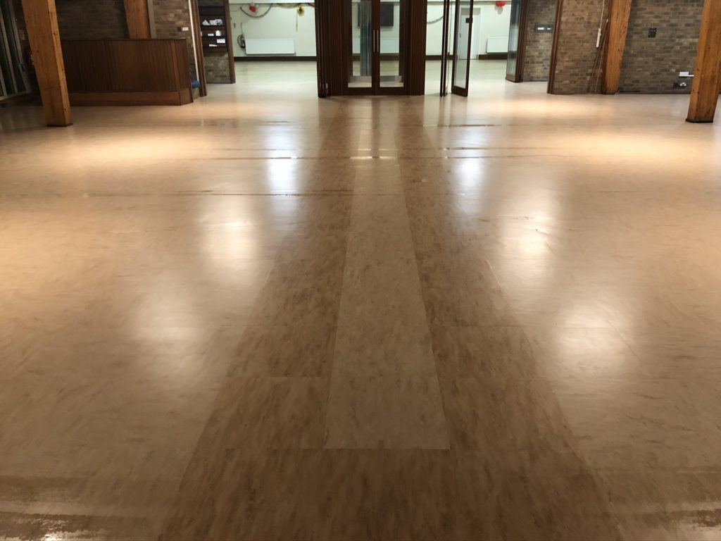 Flooring cleaned vinyl floor cleaning and sealing