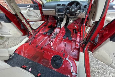 flooded car